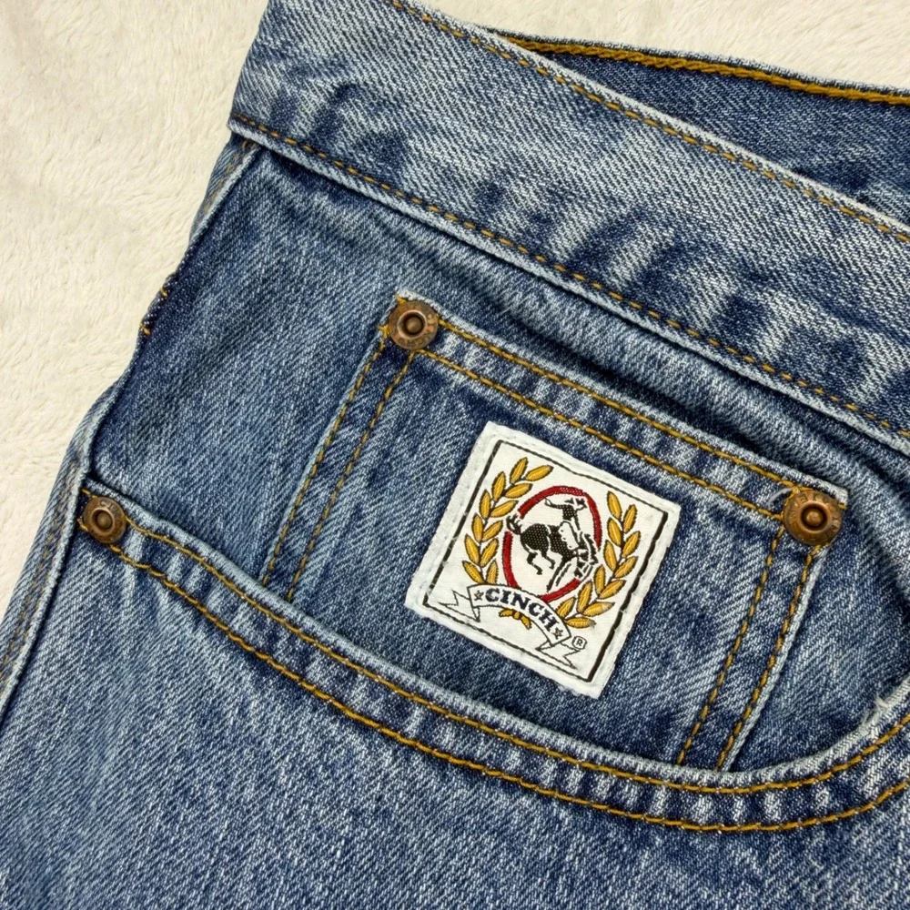 Cinch Jeans White Label Mens 42x32 Straight Leg Western Relaxed Denim MB92834003